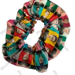 RBG Ruth Bader Ginsberg zipper hair scrunchie hand made USA cotton rare NWT